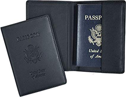 Royce Leather Passport Holder and Travel Document Organizer, Blue 3