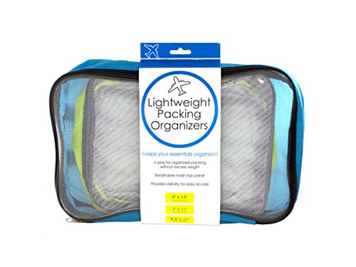 Kole Imports OS324 Lightweight Packing Organizers Set (Pack of 3)