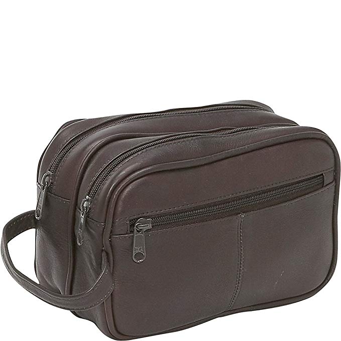 Le Donne Leather Unisex Toiletry Bag (Cafe)