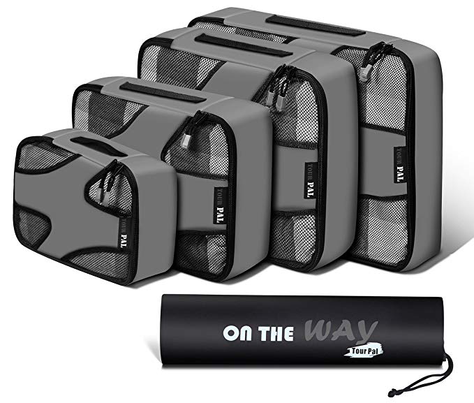 Packing Cubes-4 Set Travel Luggage Packing Organizers with Laundry Bag