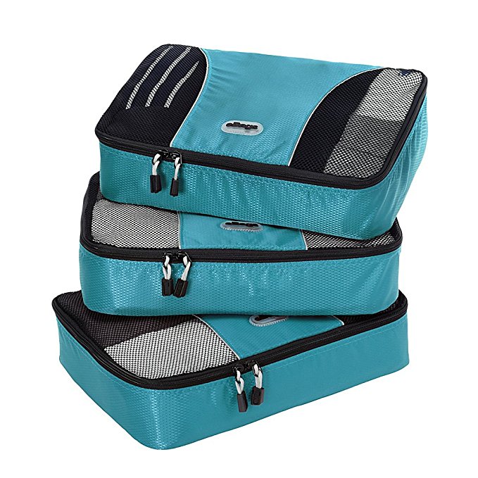 eBags Medium Packing Cubes - 3pc Set (Aquamarine)