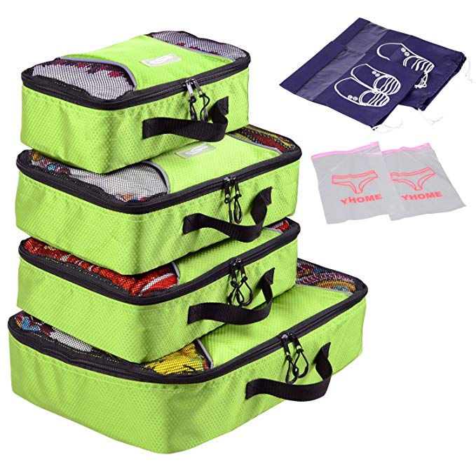 XABL 4PCS Set Bag For Travel Packing Organizers Cubes Luggage Organizers