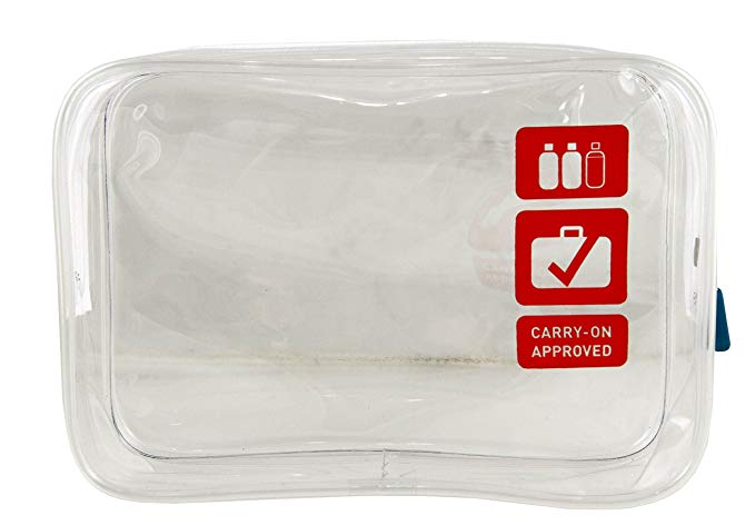 Flight 001 Carry On Clear Quart Bag, Clear Pack of 2