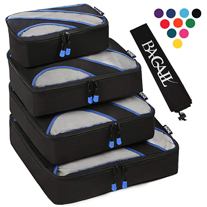 4 Set Packing Cubes,Travel Luggage Packing Organizers with Laundry Bag