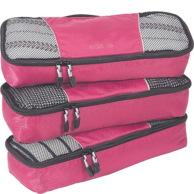 eBags Slim Packing Cubes - 3pc Set (Peony)