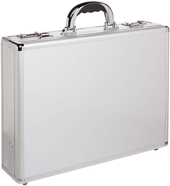 T.Z. Case International T.z Attache Case Wit Smooth Aluminum Panels, 18 X 13 X 4 in, Silver