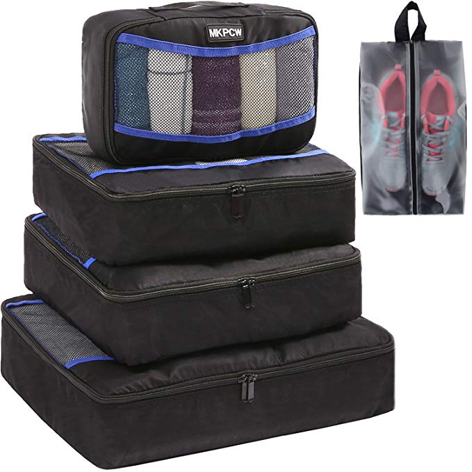 5 Set Packing Cubes for travel with shoe bag Luggage Packing Organizers travel accessories