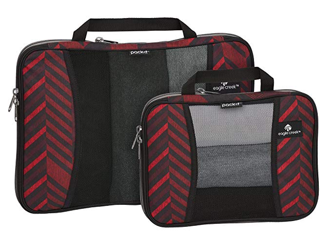 Eagle Creek Pck-It Orgnl Cmpressn Cube 2pc St (S, M), Tribal Irregularity Red