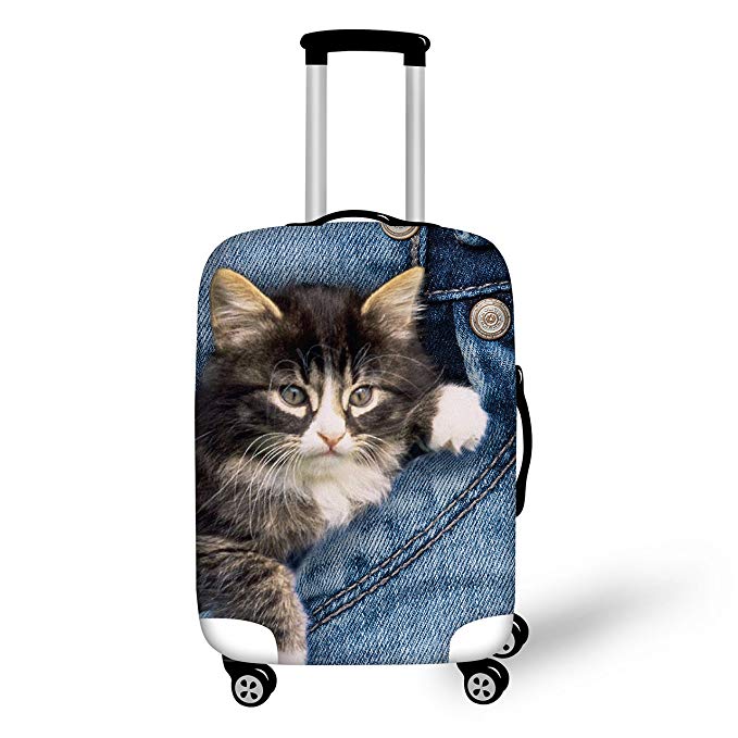 FOR U DESIGNS Cute Animal Dog Print Elastic Luggage Cover for Travel