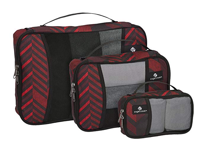 Eagle Creek Pack-It Original Cube Set-3pc St (XS, S, M), Tribal Irregularity Red