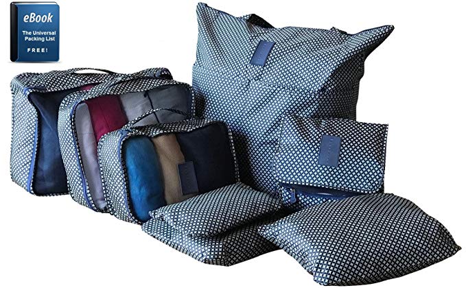 8 set Packing Cubes Travel Accessories-Carry-on Toiletry Luggage Organizer