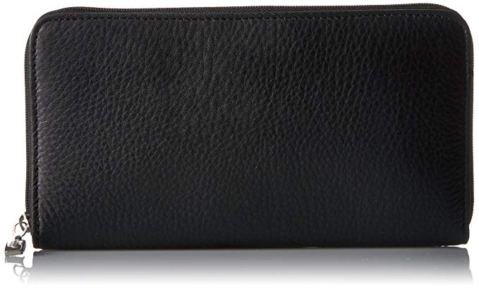 Buxton Roma Zip-Around Organizer Clutch, Black