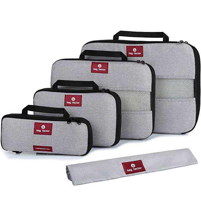 Compression Packing Cubes for Travel – Smart Modern Design Luggage Organizer Set