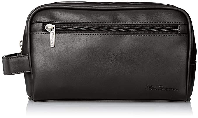 Ben Sherman Men's Mayfair Grainy Pvc Top Zip Single Compartment Travel Kit