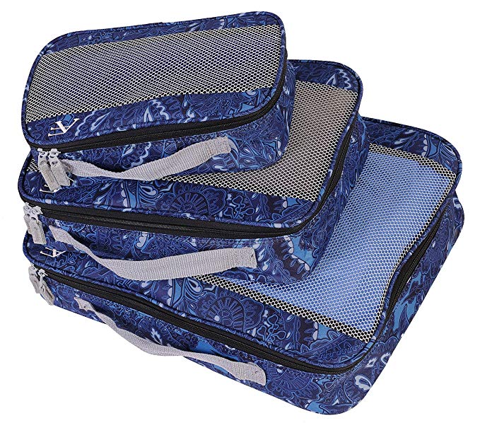 American Flyer Paisley 3 Piece Set Perfect Packing System, Blue, One Size