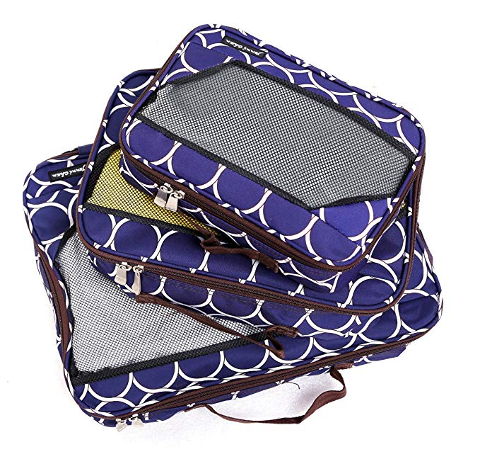 Jenni Chan Aria Park Ave Packing Cube 3 Piece Set, Navy, One Size