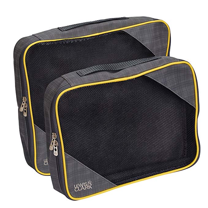 Lewis N Clark Cube Set, 2-Pack, Charcoal/Yellow