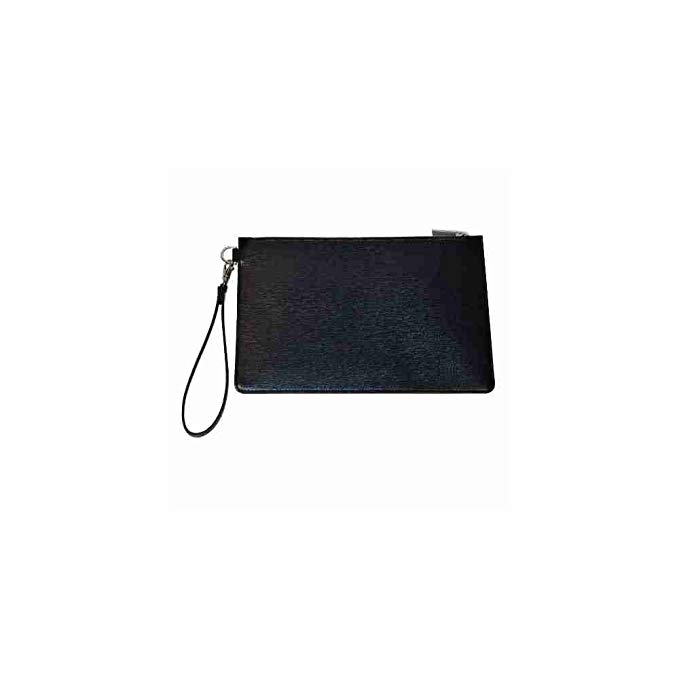 Royce Leather RFID Blocking Zippered Document Organizer in Saffiano, Black