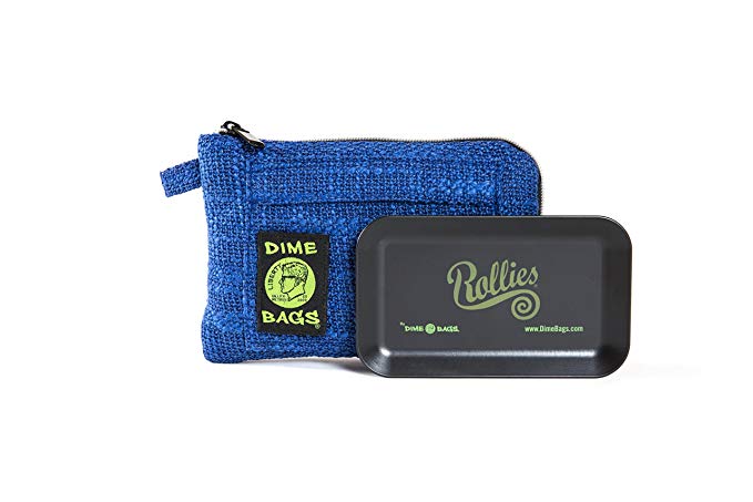 Rollies Pouch -Padded Pouch w/Rolling Tray & Removable Smell Proof Pouch (8 in) (Midnight)