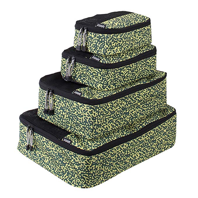 Travel Packing Cubes 4 pc Set Packing Organizers, X-Small, Small, Medium, Large